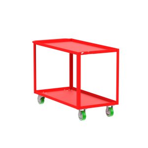 2-Shelf 12 Gauge Utility Cart, 48x24", Red