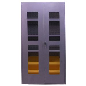 Clear-View Cabinet, Half Bins, 36x78"