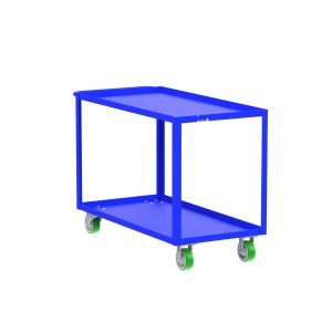 2-Shelf 12 Gauge Utility Cart, 48x24", Blue