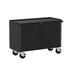 48" Deluxe Mobile Workbench, (2) Doors, Black