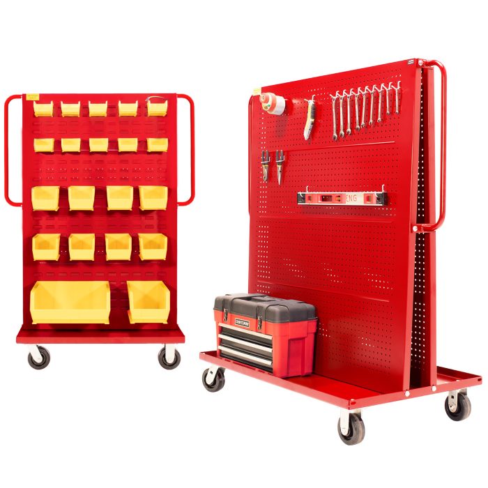 48" A-Frame Bin & Tool Cart, Red