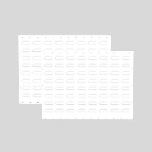 Louvered Wall Panels (2-Pack), 24x18", White