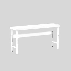 Deluxe Work Table, adjustable height, 84x22", White