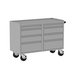 48" Deluxe Mobile Workbench, (8) Drawers, Silver