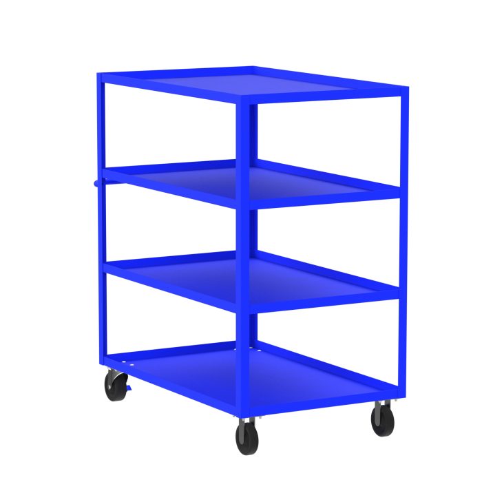 4-Shelf 12 Gauge Utility Cart, 48x30", Blue
