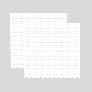 Louvered Wall Panels (2-Pack), 24x24", White