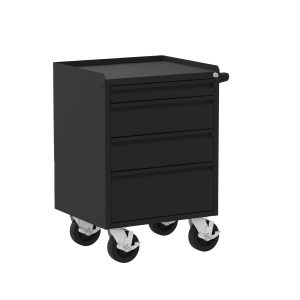 24" Deluxe Mobile Workbench, (4) Drawers, Black