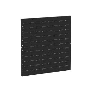 Deluxe Louvered Wall Panels, 2 panels/pk, flanged, 24x24", Black