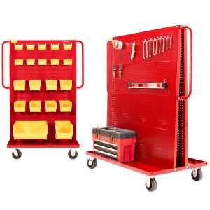 48" A-Frame Bin & Tool Cart, Red
