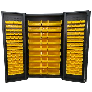 Deep Door Bin & Shelf Cabinet, Full Bins, 48x78"