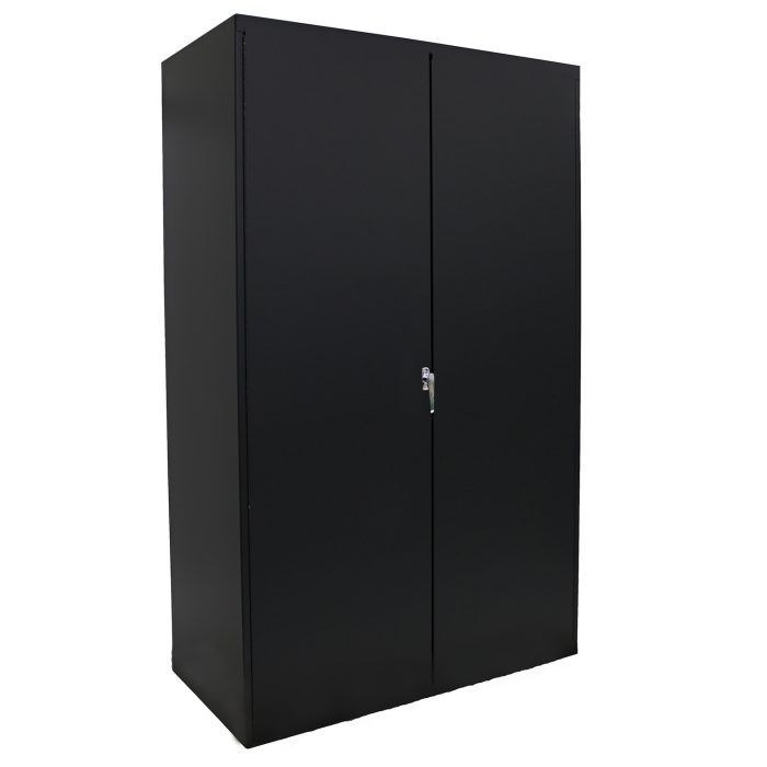 Long Handle Tool Cabinet, includes pegboard insert, 48x78", Black