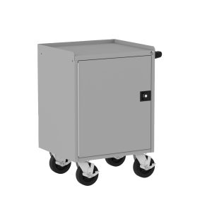 24" Deluxe Mobile Workbench, (1) Door, Silver