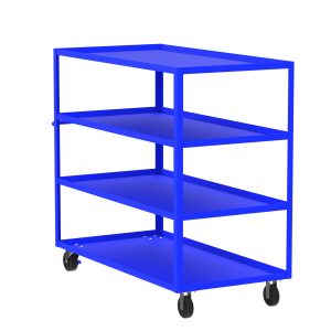 4-Shelf 12 Gauge Utility Cart, 60x30", Blue