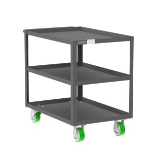 3-Shelf 12 Gauge Utility Cart, 36x24", Gray