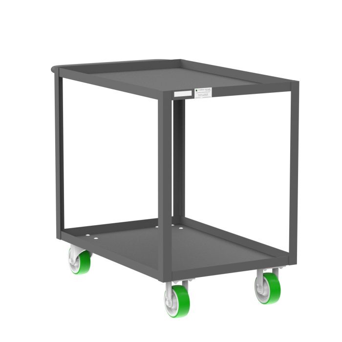 2-Shelf 12 Gauge Utility Cart, 36x24", Gray