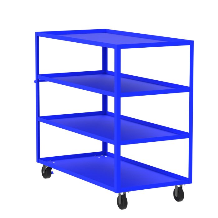 4-Shelf 12 Gauge Utility Cart, 60x30", Blue