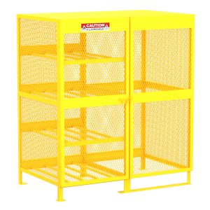 Gas Cylinder Storage Cabinet, Horizontal/Vertical Combo,18 Cylinders