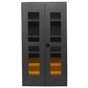 Access Control Clear-View Cabinet, Half Bins, 36x78"
