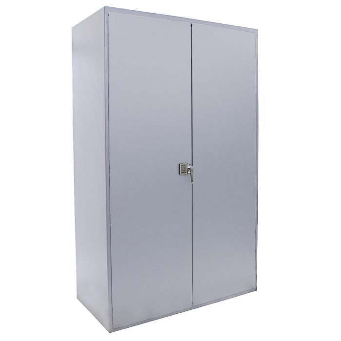 Deluxe Electronic Locking Cabinet, 36x78", Silver