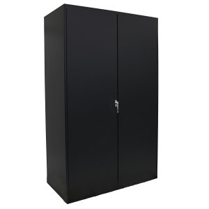 Long Handle Tool Cabinet, includes pegboard insert, 48x78", Black