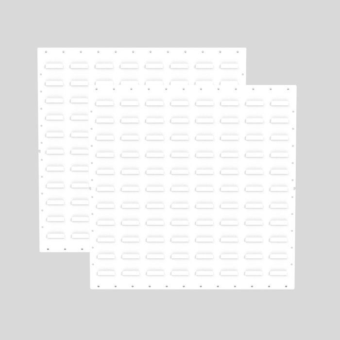 Louvered Wall Panels (2-Pack), 24x24", White
