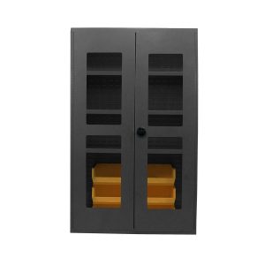 Access Control Clear-View Cabinet, Half Bins, 48x78"