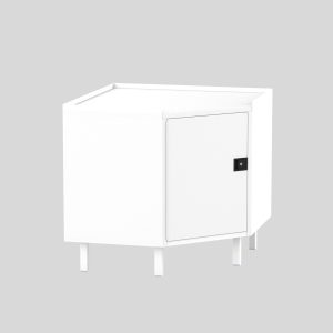 Corner Workbench, left hinge, White